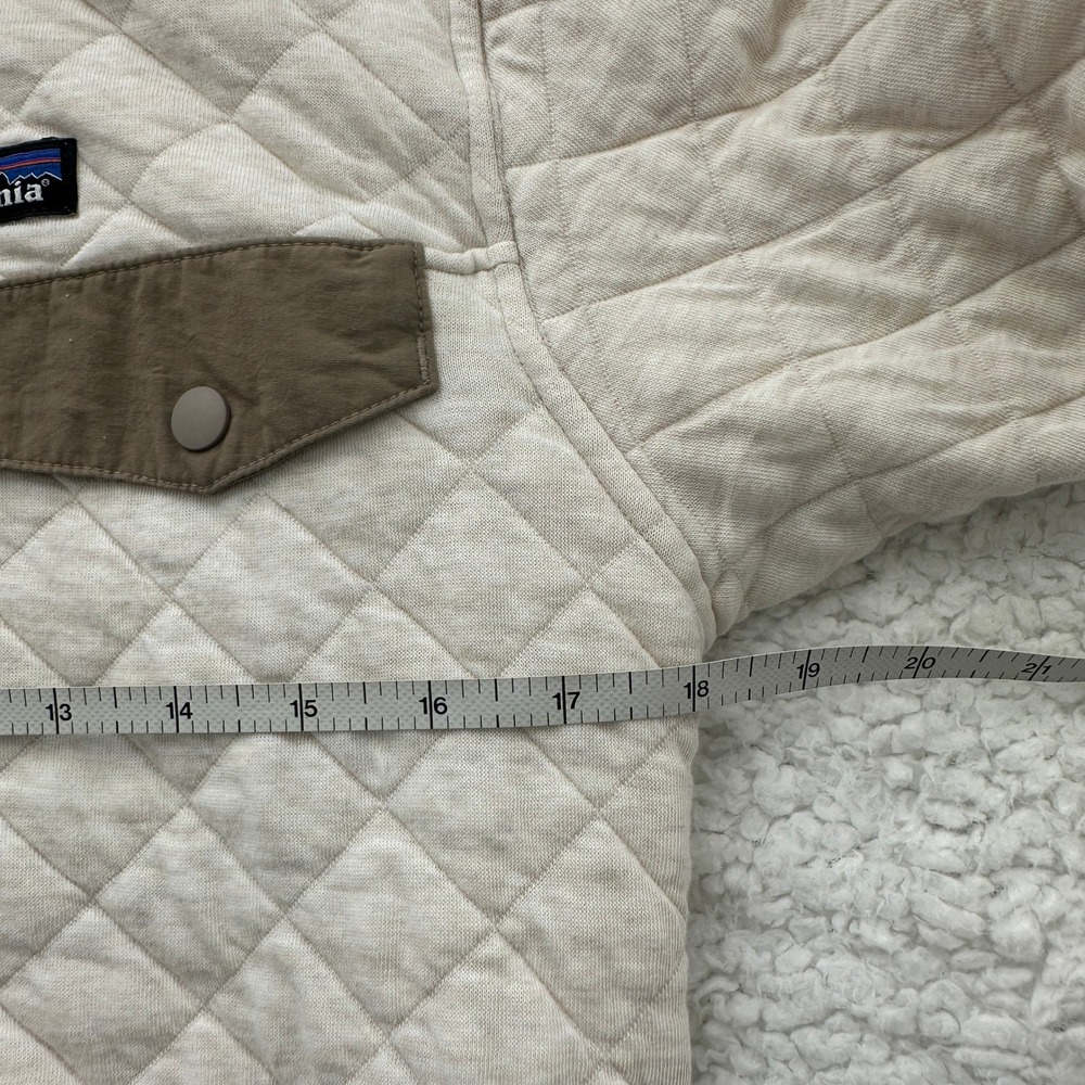 Patagonia Womens Organic Cotton Quilt Snap-T Pullover Oatmeal XXS - Picture 6 of 10